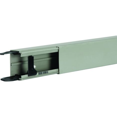 Hager – Goulotte distribution Lifea PVC 40mm – Cheminement câbles – Cloisonnable pour installations faciles – RAL 7030 gris