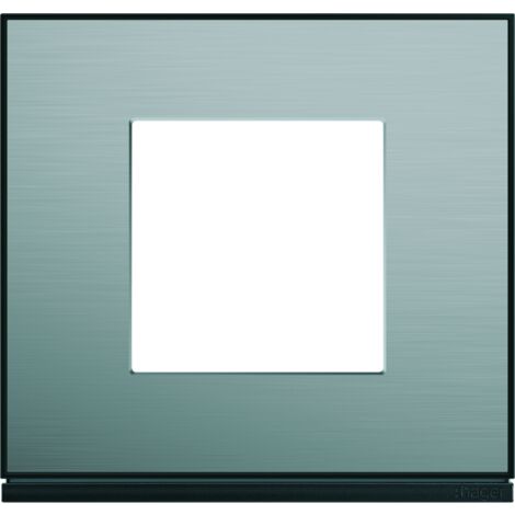 Plaque Gallery Layer - 1 poste - Effet acier - WXP2102