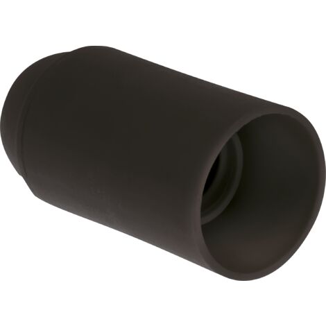 Douille E14 simple avec bague- Eur'ohm Couleur Noir