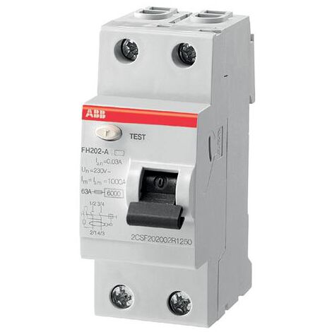 Interrupteur Differentiel FH202 ABB Bipolaire A 40A 30mA Vis
