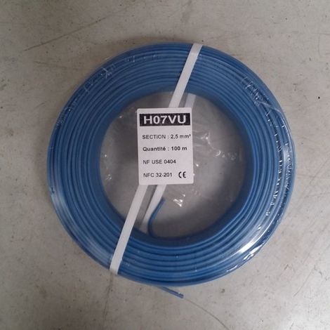 Noir 5m AUPROTEC Câble unipolaire 1,5 mm² FLRY-B Fil Électrique en Anneau 