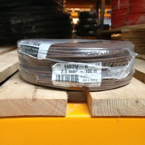 FIL ÉLECTRIQUE 2,5MM2 MARRON SOUPLE H07VK 100M SERMES