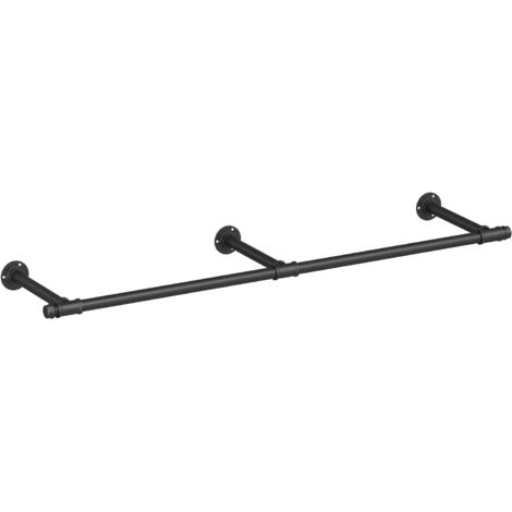 Barra sospesa da muro Valora in acciaio nero, risparmio di spazio x1 (1/5)