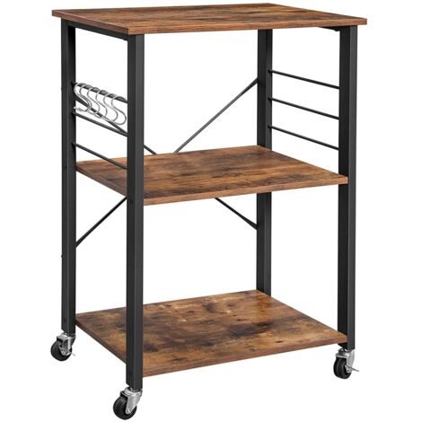Mueble de cocina Valora rústico de metal con ruedas práctico (1/5)