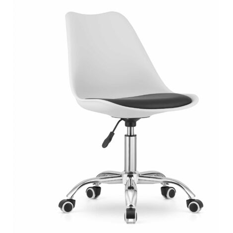 Sillón giratorio Valora VIRO, diseño en blanco y negro para oficina (1/5)