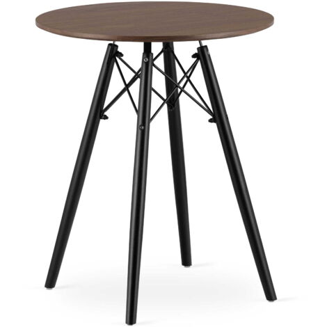 Mesa redonda Valora KOVA nogal oscuro diámetro 60 elegante (1/5)