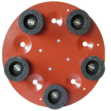 DISCO IN ACCIAIO DIAMETRO 490MM CON 5 MOLE ABRASIVE AL CARBURO DI SILICIO PER MAXITITINA - RAIMONDI