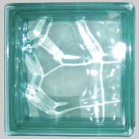Vetromattone ondulato modello pure lime 190 x 190 x 80 mm confezione 6 pezzi