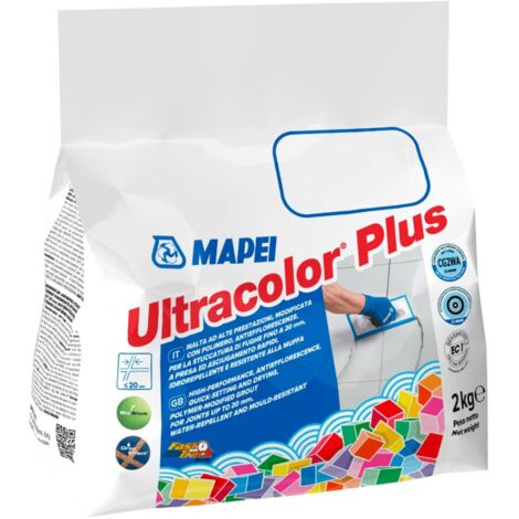 Stucco fughe resistente muffa antieffluorescenze ceramiche ultracolor plus 2 kg colore- grigio medio - 112 - confezione 1