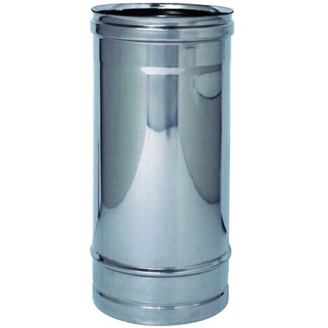 Tubo lineare per canna fumaria in monoparete in acciaio inox 5aisi 316l Ø 80 x h.1000 mm