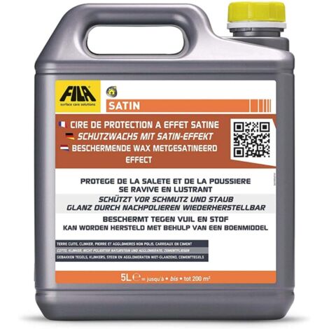 Satin cera protettiva satinata per pavimenti in pietra e cotto 5 litri