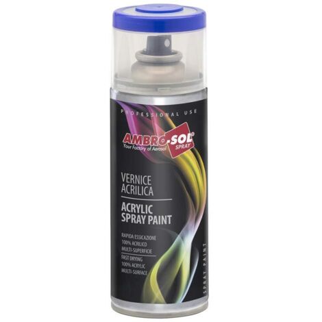 Ambro-Sol V4003004 Smalto Acrilico Multiuso, Vernice Brillante per Interni ed Esterni, Adatto per Qualsiasi Tipo di Materiale, Bomboletta Spray in Banda Stagnata Riciclabile 400 ml, Rosso Porpora