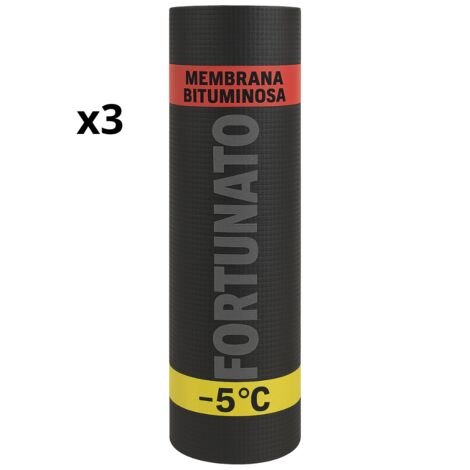 Membrana bituminosa impermeabilizzante casasciutta 4 kg/mq -5°c 3 rotoli 1x10 m