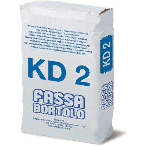 Kd 2 intonaco fondo fibrorinforzato calce cemento interni esterni 25 kg fassa