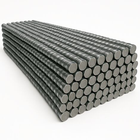 Tondino ferro zigrinato 2 m barra armatura cemento edilizia pezzi 100 misura Ø 8 mm - confezione 1