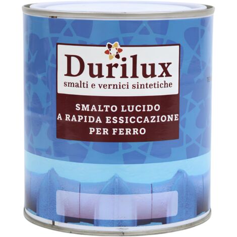 Smalto sintetico lucido durilux nero a rapida essiccazione per ferro formato 2.5 lt - confezione 1