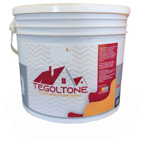 Italia colorpaint tegoltone pittura acrilica tegole colore rosso mc14 00 a formato 2.5 lt - confezione 1