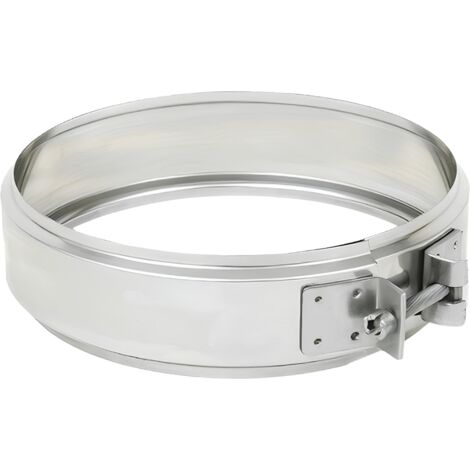Fascetta bloccaggio doppia parete acciaio inox canna fumaria collare tubature misura Ø 200/250 mm - confezione 1