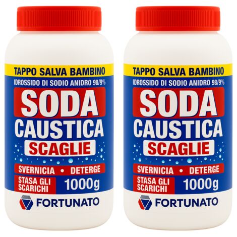 Disgorgante potente per scarichi e forni soda caustica da 1 kg pezzi 2