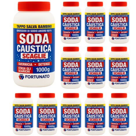 Soda caustica scaglie incrostazioni e vernici cucina garage bagno 1 kg pezzi 12 (1/5)