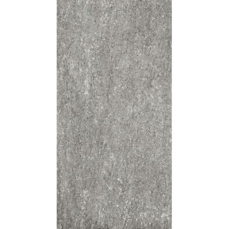 Piastrella gres porcellanato rettificata quarz antracite r10 30x60 cm 0,18m²