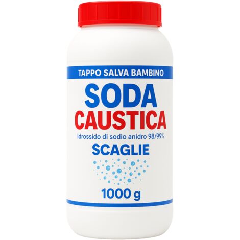 Soda caustica in scaglie per pulizia e sgrassaggio formato 1 kg