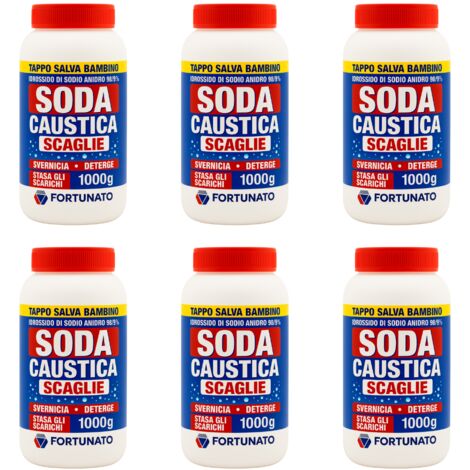 Sgrassatore disincrostante disgorgante soda caustica 1 kg pezzi 6