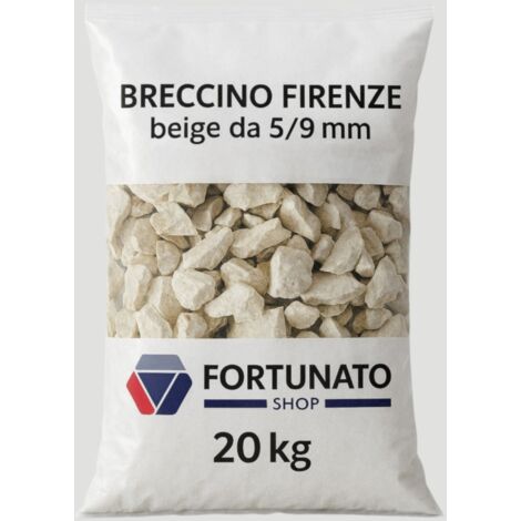 Breccino firenze colore beige 5/9 mm granulato decorazioni finiture sacco 20 kg (1/5)