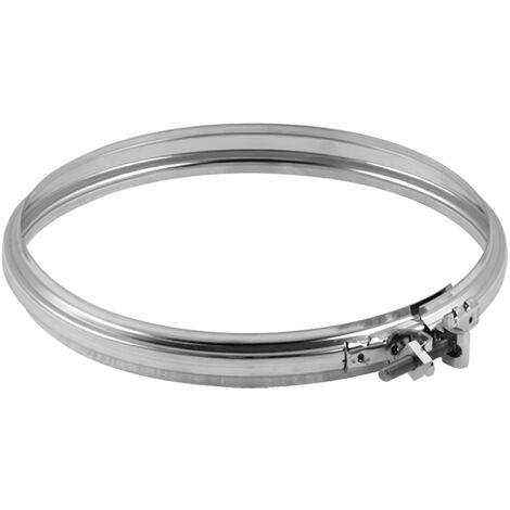 Fascetta bloccaggio monoparete acciaio inox canna fumaria collare tubature misura Ø 150 mm - confezione 1