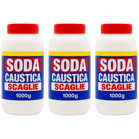 Soda caustica in scaglie disincrostante multiuso formato 1 kg pezzi 3 prod tipo 2 - confezione 1