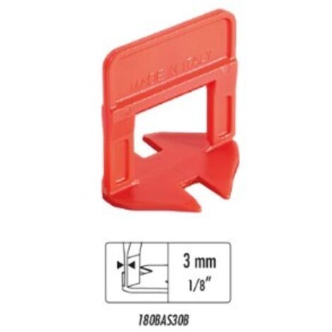 Raimondi BASE LIVELLANTE CON FERITOIA PER CUNEO H mm. 12 fuga mm. 3,0 - 250 pz.