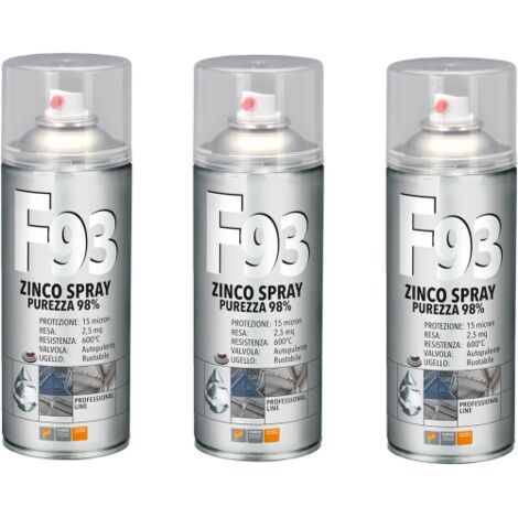3 X Faren F93 Zinco Spray zincante a freddo 98% purezza 400 ML (1/5)