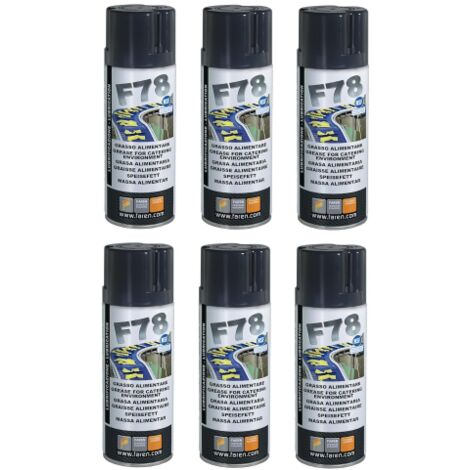 6 X Faren F78 Grasso Spray Atossico Anticorrosivo macchine impianti uso alimentare 400 ML (1/5)