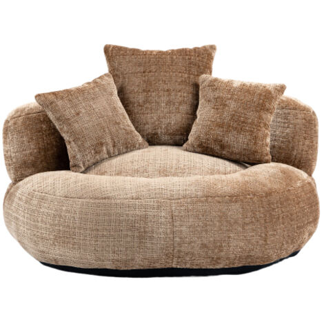 Fauteuil de détente confortable et résistant à dossier haut, avec repose-pieds et 3 coussins (convient aux adultes et aux enfants) fauteuil de jeu individuel pour la chambre ou le bureau (couleur mar