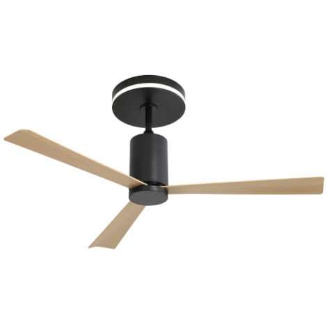 Ventilateur de plafond moderne de 52 pouces avec éclairage LED et télécommande, 3 pales en ABS, moteur CC réversible silencieux, pour le salon et la terrasse (1/5)