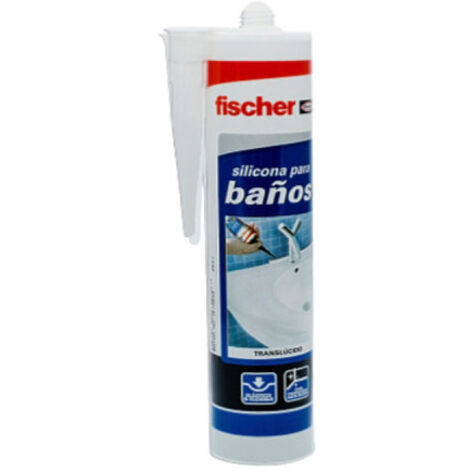 Silicona sanitarios transparente 300ml 20818 fischer