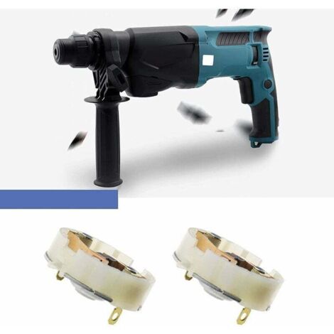 EMSea 2x Moteur RS550 Porte-balais Charbon + 4x Balais Compatible Bosch Makita Dewalt Hitachi