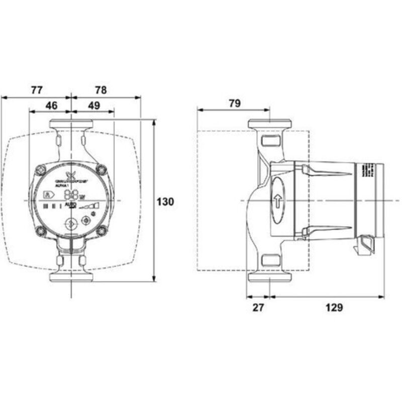 Pompe de circulation Grundfos ALPHA1 L - Circulateurs - Pompes