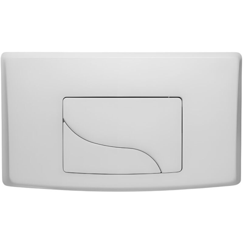 Plaque De Déclenchement Bouton Chasse D'Eau Compatible Geberit Sigma01, UP300, UP320 - Blanc Bord Argenté