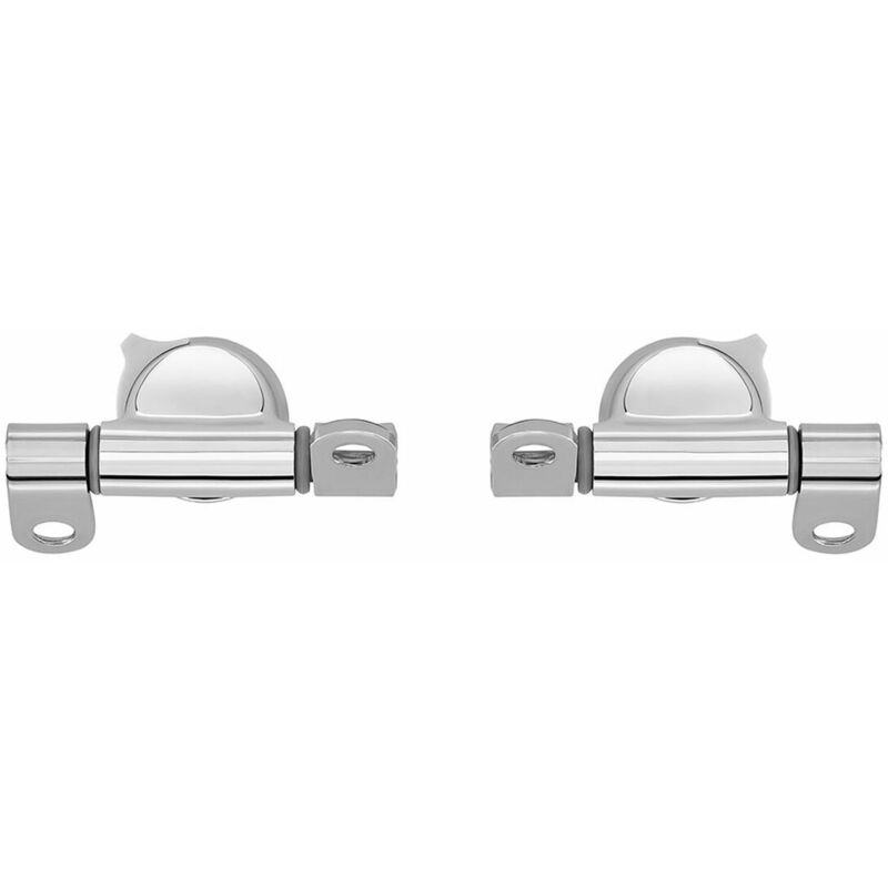CANJPTON Embouts De Charnière Siège Toilette Roca Giralda Senso - Kit 4 Pièces Métal Chromé AI0001100R, Fermeture Douce Durable