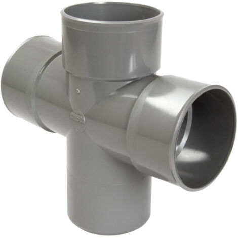 Nicoll – Culotte double mâle-femelle 87°30 – Raccord évacuation PVC Ø100 – Encombrement réduit pour installations plomberie - 30D100