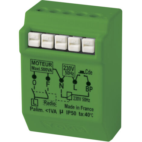 Yokis – Micromodule encastrable 500W pour volet roulant électrique – Système de contrôle de force – Compatible moteurs 3/4 fils – Fabrication française