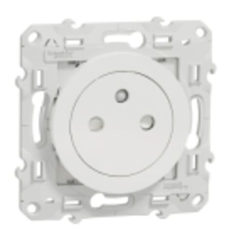 PRISE DE COURANT 2P+T AFFLEURANTE SCHNEIDER ODACE - BLANC - CONNEXION RAPIDE SCHNEIDER ELECTRIC SCHS520052
