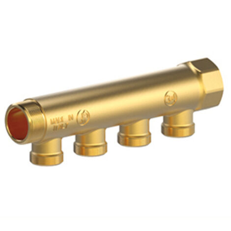 Giacomini – Collecteur sanitaire 7 départs – Entraxe 35mm – Diamètre collecteur 3/4' – Diamètre sorties 1/2' – R580CY077