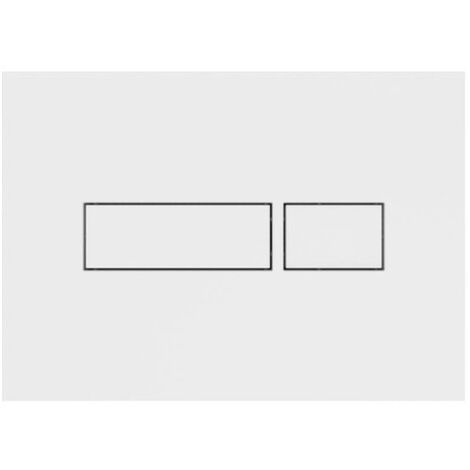 NICOLL Plaque de commande 2 volumes Happy Support design REC Blanc