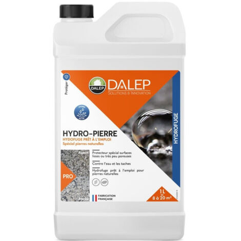 Dalep – Hydrofuge pierre naturelle 1L – Protection efficace contre taches et salissures – Application facile sur surfaces lisses – Imperméabilisant phase aqueuse