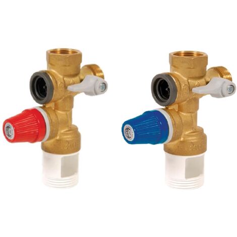 Thermador – Groupe de sécurité pour chauffe-eau 3/4'' – Corps laiton – Vanne à sphère – Clapet anti-retour – Normes NF – GSL