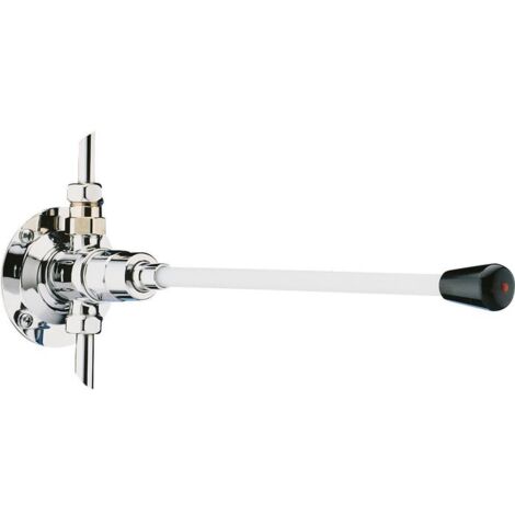 Presto – Robinet à commande fémorale 390 mm – Débit 6 l/min – Corps laiton nickel-chrome – Actionnement genou pour hygiène accrue