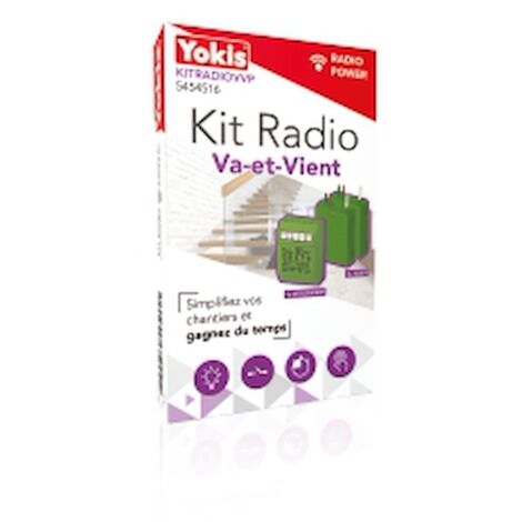 Yokis – Récepteur radio pour motorisation 2.4 GHz – Tension 230V – Portée 250m – Commande sans fil – KITRADIOVVP