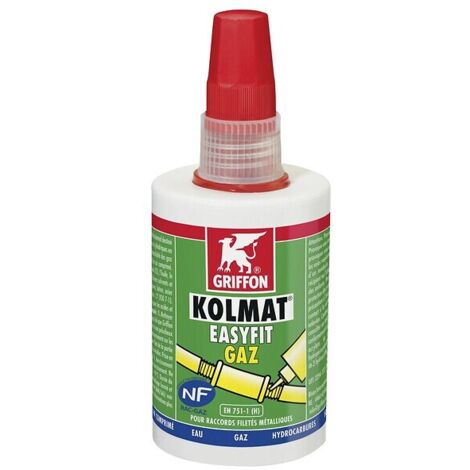KOLMAT® EASYFIT GAZ étancheité et blocage anaérobie certifié NF RAC GAZ 50ml - GRIFFON